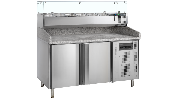 Tefcold PT1200 + VK38-150 Pizza Table with Topping unit 309L