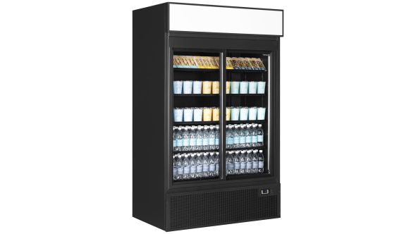 Tefcold FSC1200S BLACK Glass Door Merchandiser 183L