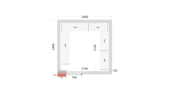 Tefcold CRNF2424 Freezer Room 785L