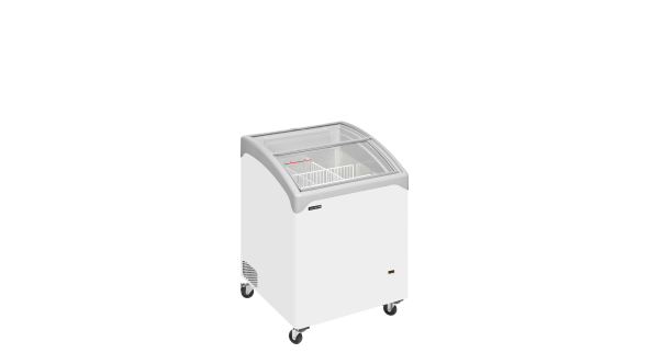 Tefcold NIC101SCEB /IRL Sliding Curved Glass Lid Chest Freezer 50L