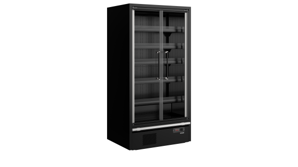 Tefcold Galaxy+ GP10FGD Black Multideck With Doors 277L