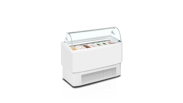 ISA FIJI 7 Ventilated Scoop Ice Cream Display 125L