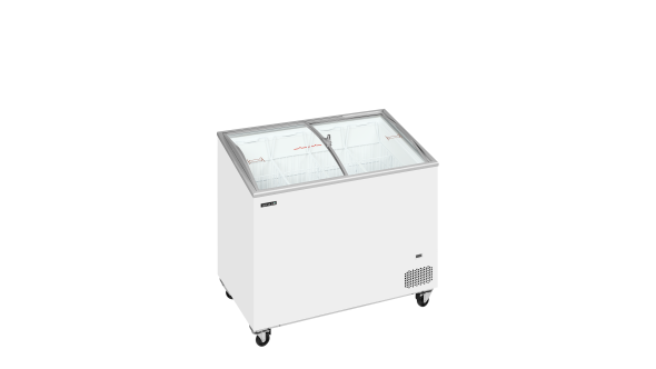 Tefcold IC301SCEB Sliding Curved Glass Lid Chest Freezer 65L