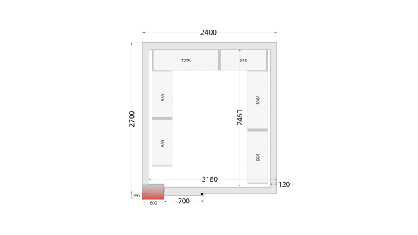 Tefcold CRNF2427 Freezer Room 800L