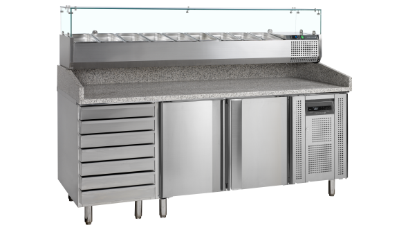 Tefcold PT1310 + VK38-200 Pizza Table 408L