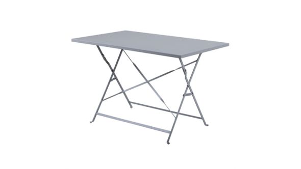 Bolero Perth Grey Pavement Style Folding Table Rectangular 1100x700mm CH969