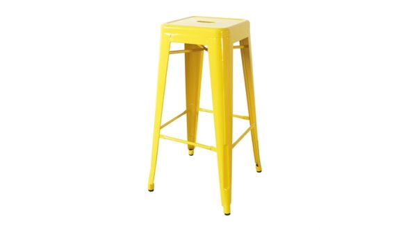 Bolero Bistro Yellow Steel High Stool (4 Pack) CH999