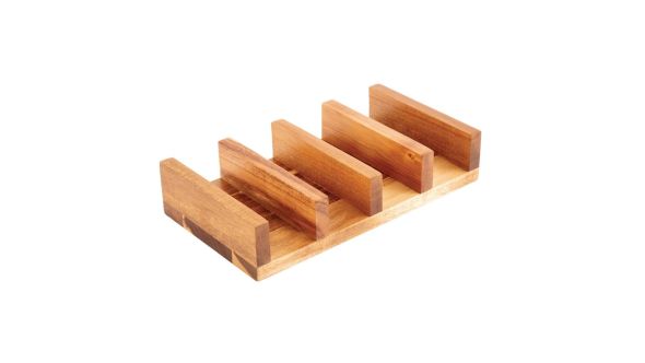 Olympia Acacia Wood Taco Stand ST25528A
