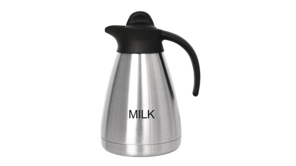 Olympia Screwtop Vacuum Milk Jug 1Ltr SJTL010-MILK