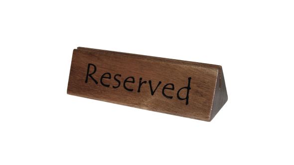Olympia Acacia Menu Holders and Reserved Sign (10 Pack) HO09716A