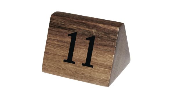 Olympia Acacia Table Number Signs Numbers 11-20 HO09806A