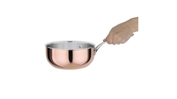Vogue Copper Tri-Wall Flared Sauté Pan 20cm