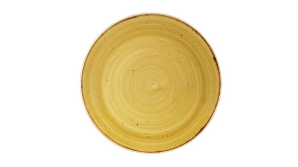 Churchill Stonecast Round Coupe Plates Mustard Seed Yellow 165mm (12 Pack) SMSSEVP61