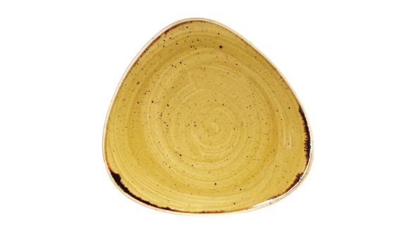 Churchill Stonecast Triangle Plates Mustard Seed Yellow 192mm (12 Pack) SMSSTR7 1