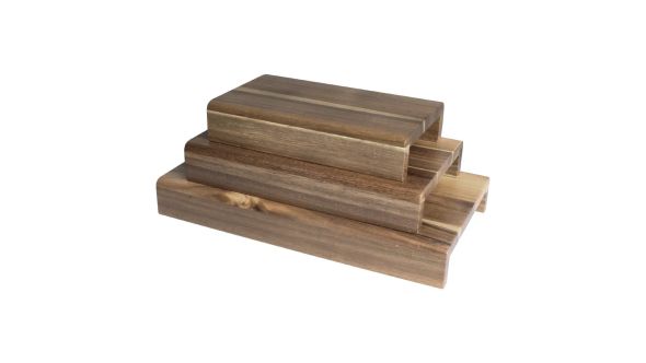 Olympia Acacia Wood Riser Set (3 Pack) CB181438A3