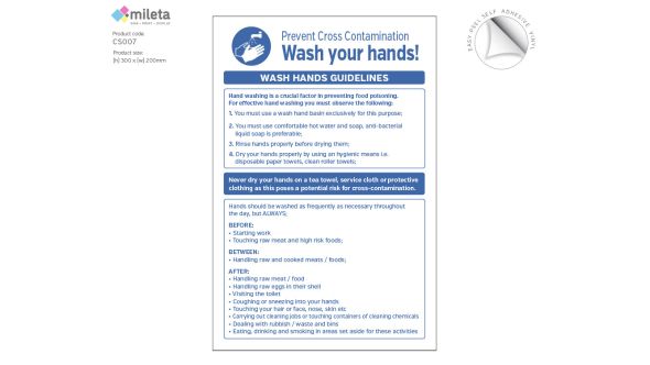 Prevent Cross Contamination - Wash your Hands