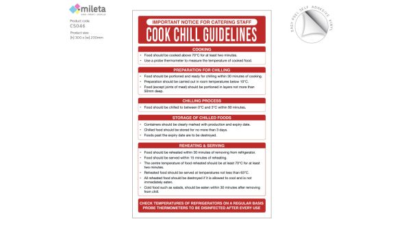 Cook Chill Guidelines Notice