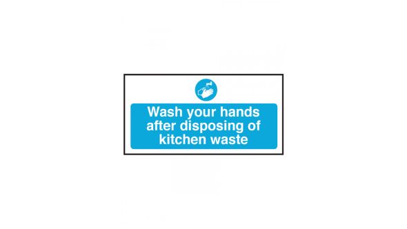 Wash Your Hands After Disposing Kitchen Waste Notice - CS092