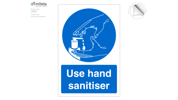 Use Hand Sanitiser - Vinyl Sticker