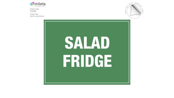 Salad fridge storage label - large