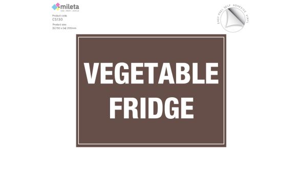 Vegetable fridge storage label - large