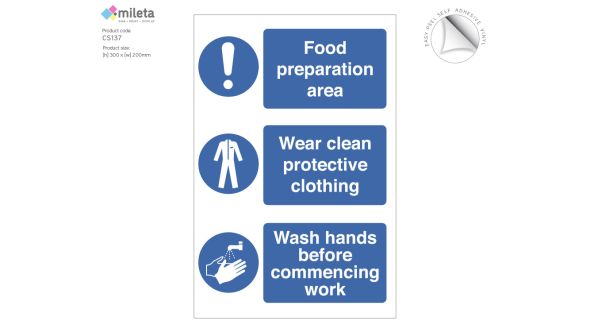Food Prep Area / Wear PPE / Wash Hand Before Work