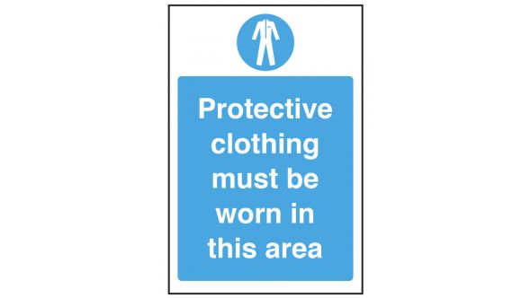 Protective Clothing Must Be Worn in this Area Notice - CS150
