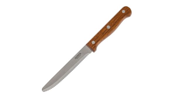 Olympia Rounded Steak Knives with Merbau Wood Handles (12 Pack) BFC1605BA
