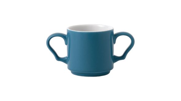 Churchill Art De Cuisine Future Care Double Handled Mugs Blue 284ml (6 Pack) FCBLFD101