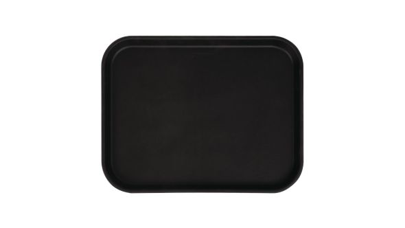 Cambro Camtread Fibreglass Rectangular Non-Slip Tray Black 355x457mm 1418CT110