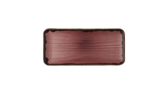 Dudson Harvest Plum Organic Coupe Rect Platter 13 3/4X6 1/4 inch (6 Pack) HVPLDOB21