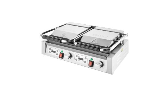 Buffalo Extra Large Contact Grill Double Flat Plate
