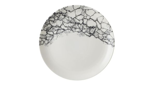 Churchill Kintsugi Accents Quartz Black Evolve Coupe Plates 288mm (12 Pack) KAQBEV111