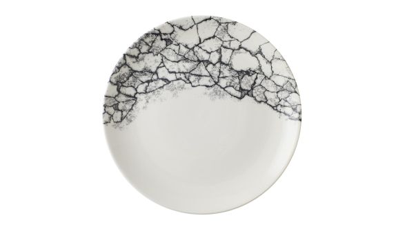 Churchill Kintsugi Accents Evolve Coupe Plates Quartz Black 260mm (12 Pack) KAQBEV101