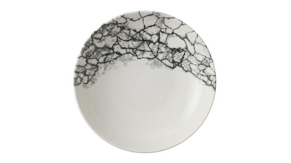 Churchill Kintsugi Accents Evolve Coupe Bowls Quartz Black 248mm (12 Pack) KAQBEVB91
