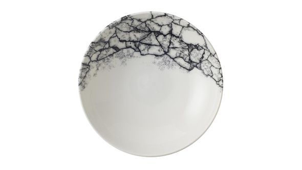 Churchill Kintsugi Accents Evolve Coupe Bowls Quartz Black 182mm (12 Pack) KAQBEVB71