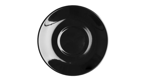 Olympia Cafe Flat White Saucers Black 135mm (12 Pack) CU962