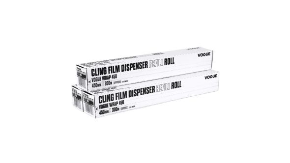 Vogue Cling Film 300m fits Wrap450 Dispenser (3 Pack)