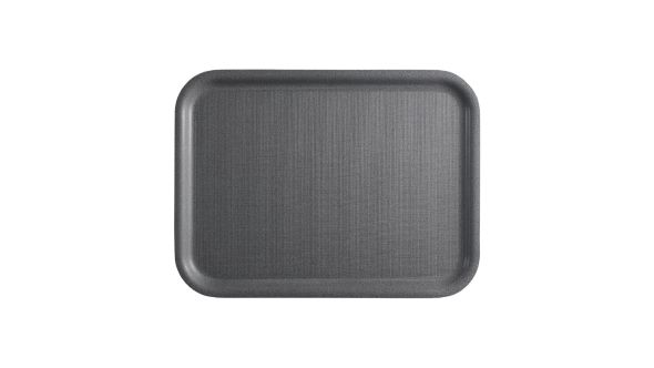 Cambro Mykonos Laminate Rectangular Non-Slip Tray Charcoal 360x460mm