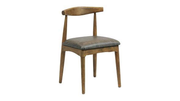 Everyday Austin Dining Chair Weather Oak with Helbeck Saddle Ash Seat (2 Pack) CX430
