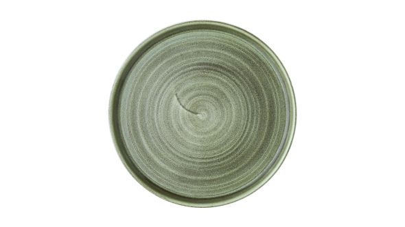 Churchill Stonecast Patina Walled Plates Burnished Green 220mm (6 Pack) PABGWP211