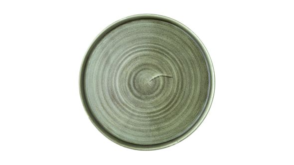 Churchill Stonecast Patina Walled Plates Burnished Green 260mm (6 Pack) PABGWP261