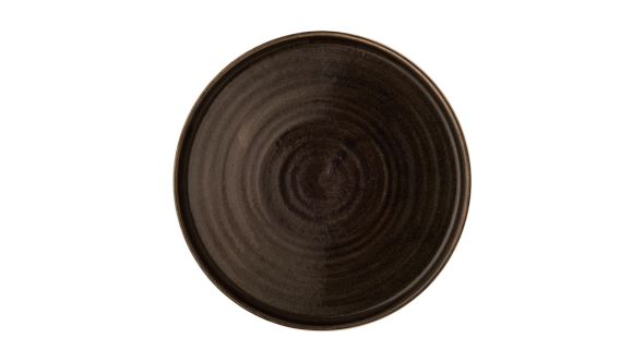 Churchill Stonecast Patina Walled Plates Iron Black 220mm (6 Pack) PAIBWP211