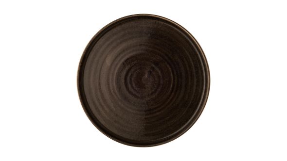 Churchill Stonecast Patina Walled Plates Iron Black 260mm (6 Pack) PAIBWP261