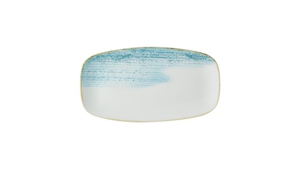 Churchill Homespun Accents Oblong Plates Aquamarine 355x189mm (6 Pack) HAAMXO141