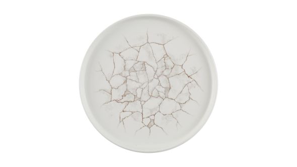 Churchill Studio Prints Kintsugi Agate Walled Plates Grey 260mm (6 Pack) KTAGWP261