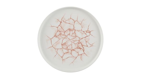 Churchill Studio Prints Kintsugi Walled Plates Coral 260mm (6 Pack) KTAMWP261