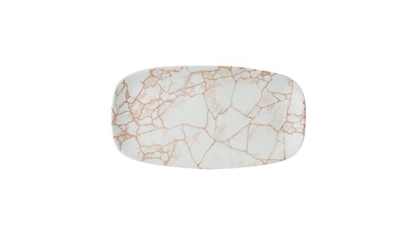 Churchill Studio Prints Kintsugi Oblong Plates Coral 298x152mm (12 Pack) KTAMXO111