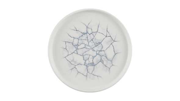 Churchill Studio Prints Kintsugi Walled Plates Pearl Grey 220mm (6 Pack) KTPGWP211
