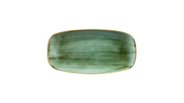 Churchill Stonecast Rectangular Plates Samphire Green 153 x 298mm (12 Pack) SSGSXO111